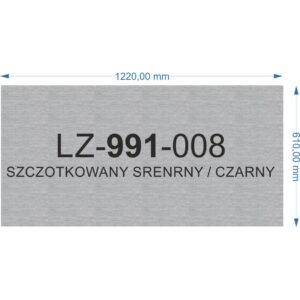 LZ-991-008 szczotkowany srebrny/czarny